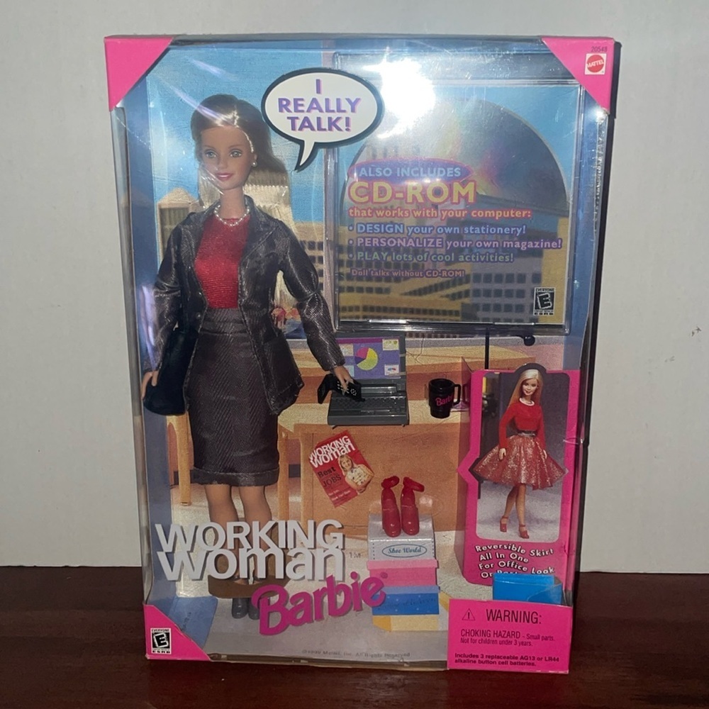 1999 Working Woman Barbie with CD 20548 NRFB Vintage Collectible